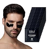 Wolf Project Under Eye Patches (15 pairs) For Dark Circles, Puffy Eyes, and Wrinkles - With Caffeine, Vitamin C and Peptides. Under Eye Masks Reduce Tired Eyes And Under Eye Bags