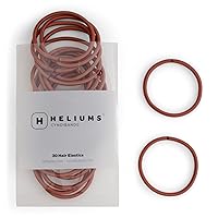 Heliums Large Hair Ties - Auburn - 30 Pack, 2.25 Inch Thick Ponytail Holders, 4mm Hair Elastics