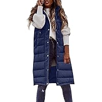 Women's Fur & Faux Jackets Coats And Winter Temperament Sleeveless Cardigan Mid-Length Cotton Vest Vest Coat, S-5XL