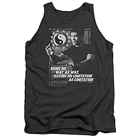 Bruce Lee Using No Way as Way Quote Charcoal Tank Top M