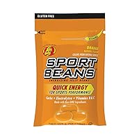 Sport Beans® Energizing Jelly Beans with Electrolytes and Vitamins, by Jelly Belly - Orange Flavor, Case of 24 x 1 Ounce Resealable Bags