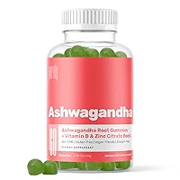 Ashwagandha Gummies for Men and Women 1500mg - Including Vitamin D & Zinc Citrate – Supplement for Sleep, Calm, Mood & Energy Support – Natural Tart Cherry Flavor – Non-GMO – Vegan – 60 Gummies