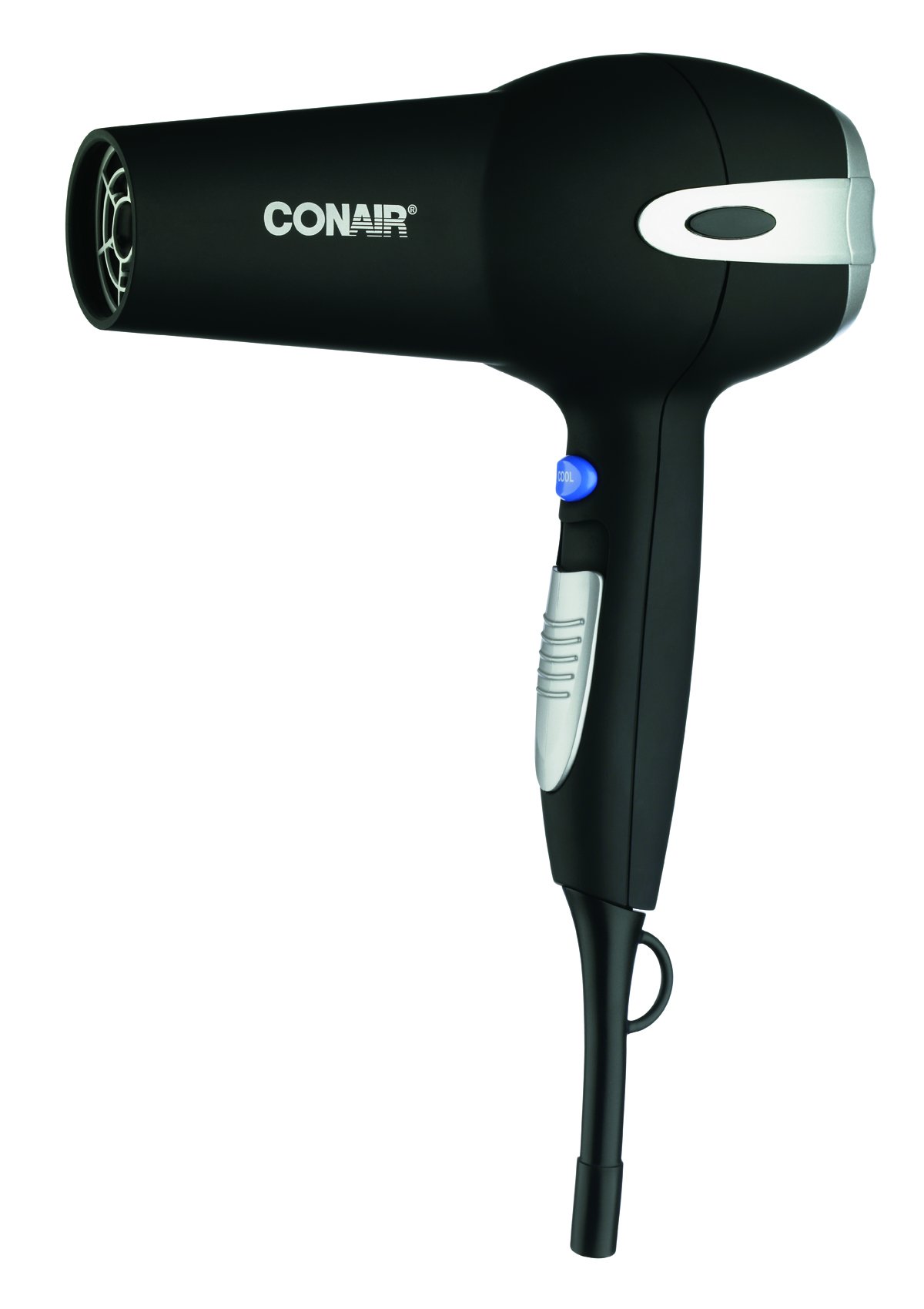 Conair 1875-Watt Ionic Ceramic Hair Dryer with Diffuser and Concentrator, Black