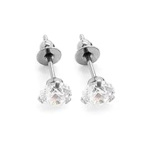Tilum Titanium Diamond Stud Earrings Set for Women and Men, Ear Lobe, Tragus, Helix, Lobe Piercing Jewelry, One Pair