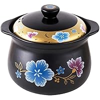 Ceramic Pot with Lid - Durable, Heat and Cold Resistant, Easy to Clean, Non-Stick, 4L Capacity