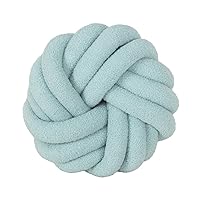 Knot Pillow Decorative Throw Pillows with Soft Plush for Couch Pillows White Dorm Room Decor Rope Knot Pillow Ball Home Cushion for Bed Living Room (C)