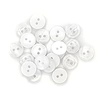 Dritz Blouse, White Pearl, 11mm, 20 pcs Shirt Buttons, Count