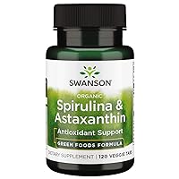 Swanson Organic Spirulina & Astaxanthin 120 Veg Tabs