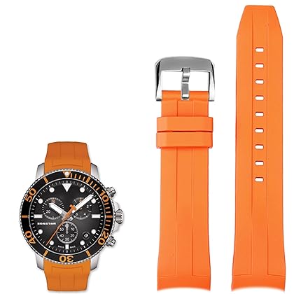 ORKDFJ 22mm Silicone Watch Bands For Tissot T120417 T120407 Quartz Dial Rubber Sport Men Watch Strap Watchband Waterproof