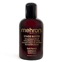 Mehron Makeup Stage Blood | Edible Fake Blood Makeup for Stage, Costume, Cosplay (4.5) (Dark Venous)