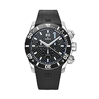 Edox Men's 10020 3 NBU Class 1 Chronograph Big Date Black Dial Watch
