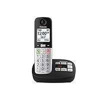 Panasonic Cordless Phone, Easy to Use with Large Display and Big Buttons, Flashing Favorites Key, Built in Flashlight, Call Block, Volume Boost, Talking Caller ID, 1 Cordless Handset - KX-TGU430B