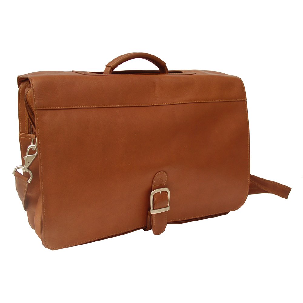 Piel Leather Executive Briefcase, Saddle, One Size