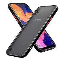 Case Compatible with Samsung Galaxy A10 / M10 in Frosted Black - Red Keys - Mobile Phone case with TPU Silicone Inside and matt Plastic Back - Protective Cover Hybrid hardcase Back case