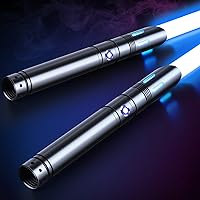 Light Saber,Dueling Light Saber 2 Pack, 12Color RGB Lightsabers with Metal Hilt,Replaceable Blade FX Light Sabers for Adults,Kids, Birthday, Halloween Cosplay, Black S8