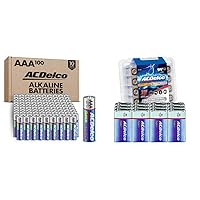 Powermax ACDelco AAA and 9 Volt Alkaline Batteries (100-Count)