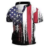 Mens 4th of July Short Sleeve T-Shirt American Flag Workout Shirt for Men Independence Day Patriotic Shirts