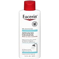 Eucerin Advanced Cleansing Body & Face Cleanser - Fragrance & Soap Free for Dry, Sensitive Skin - 16.9 fl. oz Bottle