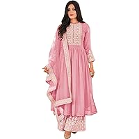 Indian/Pakistani Party Wear Ready To Wear Palazzo Sharara Straight Style Salwar Suits For Women