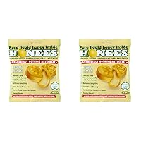Honey Lemon Cough Drops - 20-Piece, Single Pack Honey-Filled Lozenges | Temporary Relief from Cough | Soothes Sore Throat | All Natural (Pack of 2)
