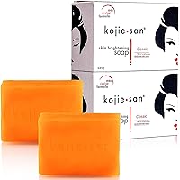 Kojie San Skin Brightening Soap - Original Kojic Acid Soap that Reduces Dark Spots, Hyperpigmentation, & Scars with Coconut & Tea Tree Oil- 135g x 2 Bars