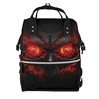 Diaper Bag Backpack Red Skull Eyes Maternity Baby Nappy Bag Casual Travel Backpack Hiking Outdoor Pack