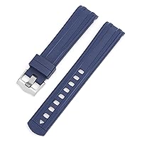 Curved End Fluorous Rubber silicone watchbands For Omega New Seamaster 300 universe 007 20mm 22m Watch Soft strap Men Replaceme