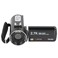 2.7K HD DV Camera, 3 Inch IPS Color Touch Screen Digital Camera, Anti Shake Zoom HD Camera, Hot Shoe Port Design and 1/4 Standard Screw Hole Remote Control 30MP Video Camera