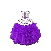 Sweetheart Ball Gown Ruffles Satin Red Embroidery Pageant Prom Formal Dresses for Little Girls Junior Corset
