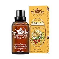 Ginger Massage Oil, Pure Natural Organic Essential Oil for SPA Massage, Body Relaxation (30ml/1 fl oz)