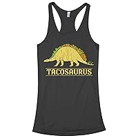 Threadrock Women's Tacosaurus Dinosaur Taco Racerback Tank Top