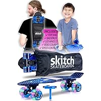 Skateboards for Kids, Teens and Adults | Premium Skateboard Gift Set for Beginners and Pros Complete with Mini Cruiser Board + Skateboard Backpack + Video Course + Speed Control + Skate Tool