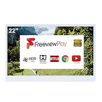 elecsung 22inch Smart White TV for Bathroom 1080P Waterproof Android 11.0 System with Integrated HDTV(ATSC) Tuner and Wi-Fi&Bluetooth,W22, Model 2023