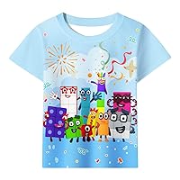 Toddler Boys Cartoon Short Set Kids Graphic T Shirt with Short Clothes Set