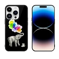 Elephant Bubble Dream Protective Phone Case Ultra Slim Glass Case Shockproof Phone Cover Shell Compatible for iPhone 14 Pro