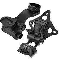 PVS 15/18 Night Vision Mount with 3-Hole Skeleton NVG Mount Shroud J-Arm Headset Adapter Compatible with All Models of PVS-14(Black)