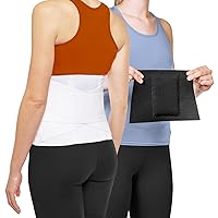 BraceAbility Women's Back Brace + Neoprene Foam Pressure Pad - Lightweight Elastic Lumbar Support Belt and Comfortable Padding Insert for Mid to Lower Back Pain Relief (S)