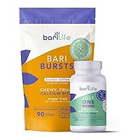 Bari Life Just One Chewable: Once Daily Bariatric Multivitamin + Iron and and BariBurst Calcium Citrate Soft Chews for Gastric Bypass, Gastric Sleeve and Duodenal Switch (Butter Toffee)