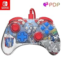 PDP REALMz™ Nintendo Switch Pro Controller, Customizable LED Lighting, 3.5mm Headphone Jack, Officially Licensed by Nintendo and Hasbro, Transformers: Optimus Prime City Battle