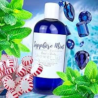 Shower Gels | 100% Plant Based & Chemical-Free | Earth Sourced Ingredients Only (Sapphire Mint, 12 oz.)