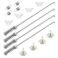 Upgraded W10780048 Washer Suspension Rod Kit with W10400895 Washer Suspension Springs Fits for Whirlpool Kenmore Amana Maytag Washing Machines