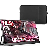 UPERFECT 18.5'' 100hz Portable Monitor with Kickstand + 18.5'' Monitor Case