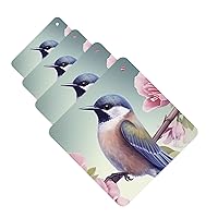 Car Air Fresheners 4 Pcs Hanging Scented Cards Spring Bird Car Aromatherapy Tablets Funny Fragrance Hanging Slice Rearview Mirror Pendant for Car Interior Decor Bedroom Bathroom
