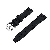 Crafter Blue UX07 Straight End Watch Band FKM Rubber Watch Strap Replacement for All 20MM/21MM/22MM Width Lug Watches