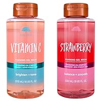 Vitamin C and Strawberry Foaming Gel Washes, 18 oz. Each