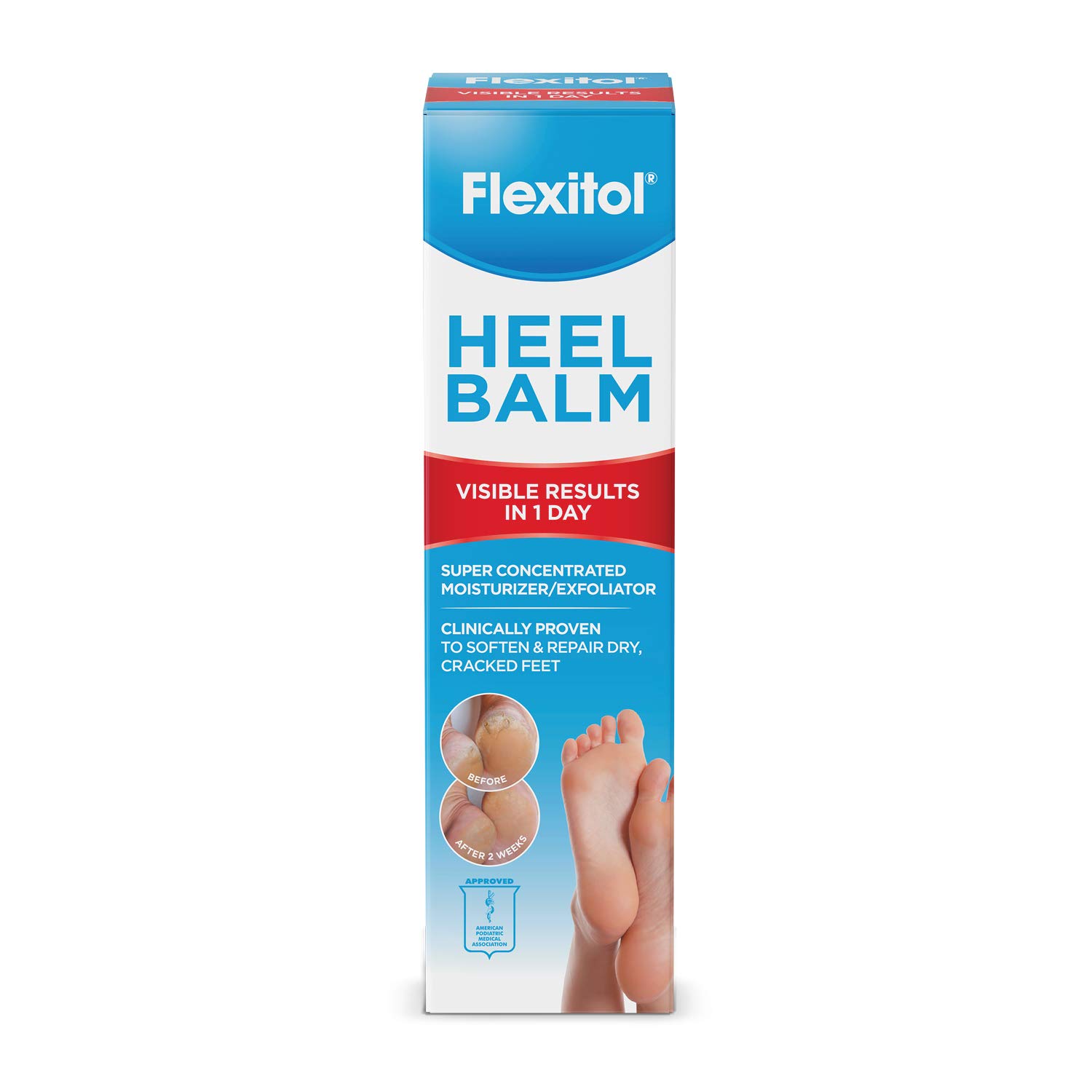 Flexitol Heel Balm, Rich Moisturizing & Exfoliating Foot Cream, 4 Oz Tube