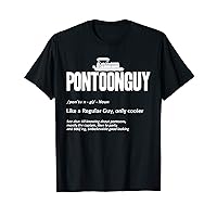 Mens Pontoon Guy Funny Pontoon Boat Captain Description Men T-Shirt