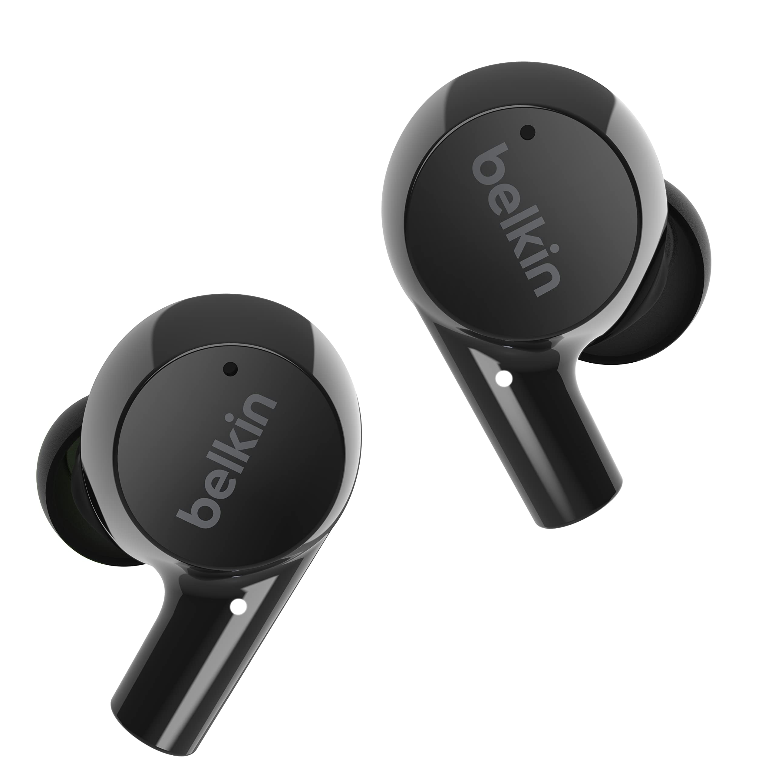 Belkin SoundForm Rise True Wireless Ear Buds with Wireless Charger Case, Dual Microphone, IPX5 Water Resistant Earbuds, Bluetooth Headphones, Compatible with iPhone, Galaxy, and More - Black