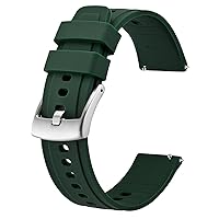 BISONSTRAP 20mm 22mm Silicone Watch Bands, Flexible Rubber Watch Straps for Men and Women