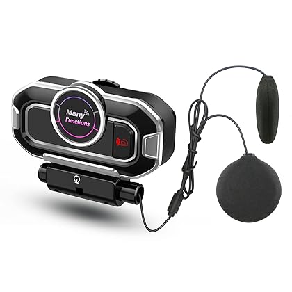 3T6B V9 Motorcycle Bluetooth Headset Intercom System, IP54 Waterproof Helmet Bluetooth Radio Intercom with FM Radio